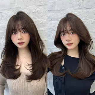 セミロング 映える顔まわり/前髪 特化 💗 ユキマのヘアスタイル