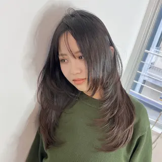 セミロング 渋谷レイヤーカット❌ 縮毛矯正専門/武田涼のヘアスタイル