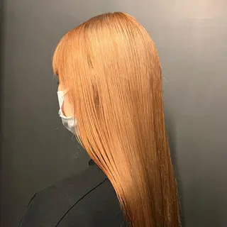 セミロング カラー 🌼動き×透明感🩵 ハイトーン/ナナのヘアスタイル