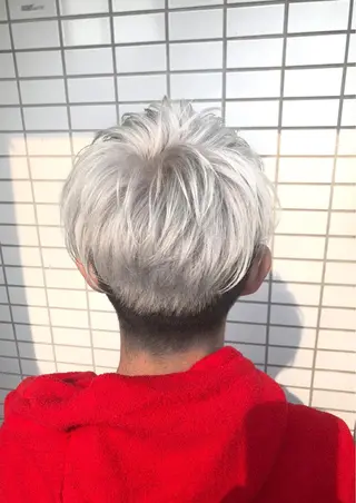 ショート カラー メンズ ⭐️横浜ブリーチ特化 美容師 堤涼⭐️のヘアスタイル