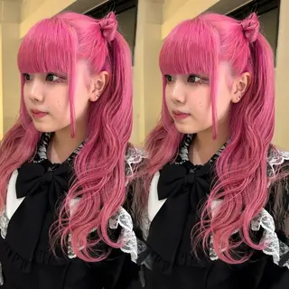 ロング カラー 暖色カラー🍒 ケアブリーチ/akiのヘアスタイル