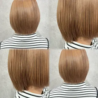 ショート カラー 髪質改善ストレート /暖色カラー🎀🪞のヘアスタイル