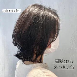 ミディアム DX SHARE SALON所属・matka白髪ぼかし 大人ヘア/KEIKOのヘアスタイル