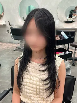 ロング 韓国ヘア 高野優真のヘアスタイル