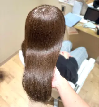 セミロング カラー miwa♡暖色カラー 盛れる顔周り.ヘアメのヘアスタイル