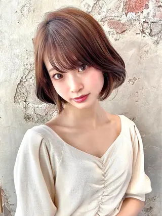 ショート カラー パーマ ヘアアレンジ Surpass所属・🌈小顔似合わせ SHIHO🌈のヘアスタイル