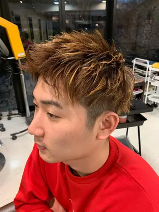 カラー メンズ 上石神井メンズパーマ 飯田徹のヘアスタイル