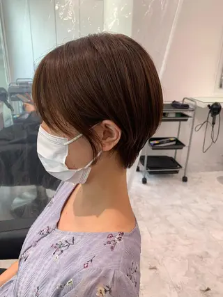 ショート カラー ヘアアレンジ EMANON池袋3rd所属・ブリーチなしカラー｜ なおき｜池袋美容師のヘアスタイル