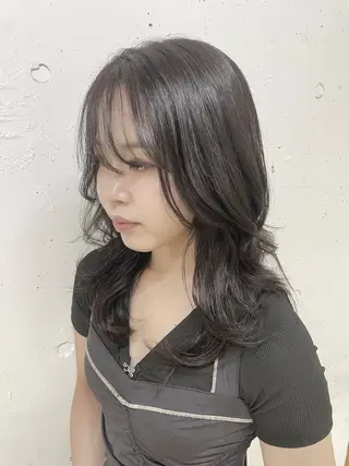 セミロング カラー ヘアアレンジ 髪質改善/縮毛/新宿 🫧SUZUKA🫧のヘアスタイル