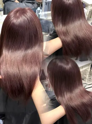 セミロング カラー estrela エストレーラ所属・ブリーチなしカラー 🥣髪質改善/はなえのヘアスタイル