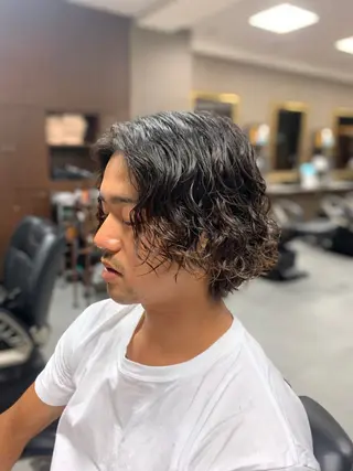 メンズ バーバーショップ涼桜新町店所属・田中大 パーマ/メンズカットのヘアスタイル