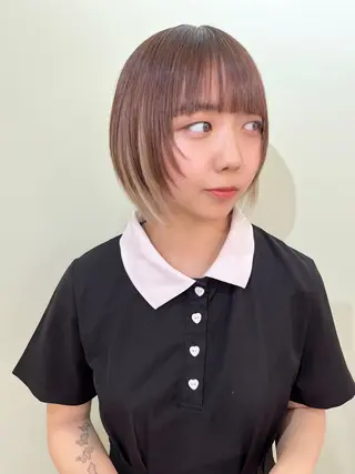 ショート カラー 🎀可愛くします💗 空きあり✨のヘアスタイル