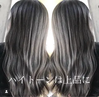 セミロング カラー テトネ タカシのヘアスタイル