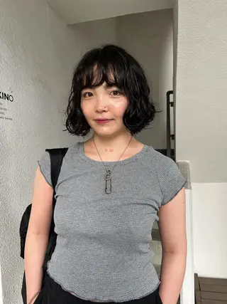 ショート パーマ ボブパーマ/パーマ ウルフパーマのヘアスタイル