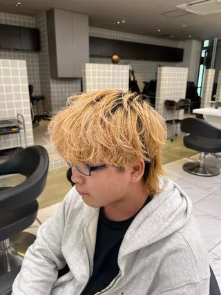 ショート カラー パーマ メンズ 韓国レイヤーカット /REIのヘアスタイル