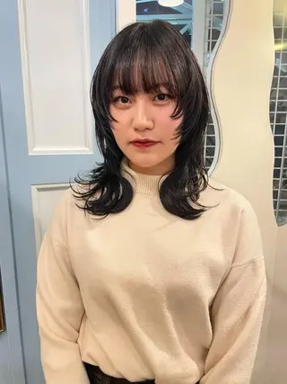 セミロング 🐺高椋 海/ウルフ/レイヤーのヘアスタイル