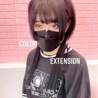 ロング カラー エクステ🩵ブリーチ 韓国ヘア🩵KAEのヘアスタイル