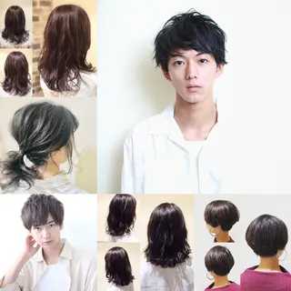ミディアム カラー パーマ ヘアアレンジ メンズ 【ツヤ髪美容師】 ツダケイスケのヘアスタイル