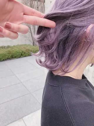 ショート カラー ヘアアレンジ メンズ キッズ 💟Chloe原宿店 🩶ハイトーンのヘアスタイル