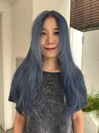 ロング カラー 抜け感レイヤー🎶 ハイトーン/りりのヘアスタイル