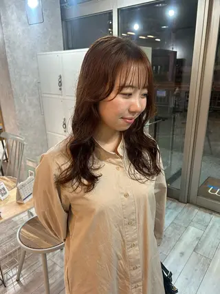 セミロング パーマ ｲﾁｶﾜ ﾐｵ/ minim hairのヘアスタイル