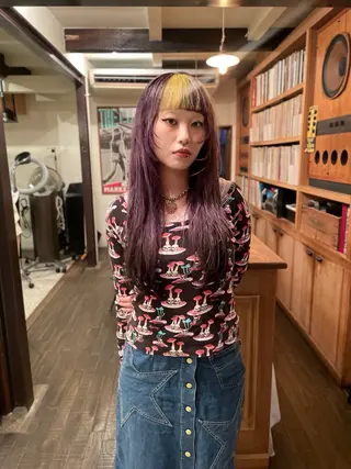 ロング カラー 篠江 廉のヘアスタイル