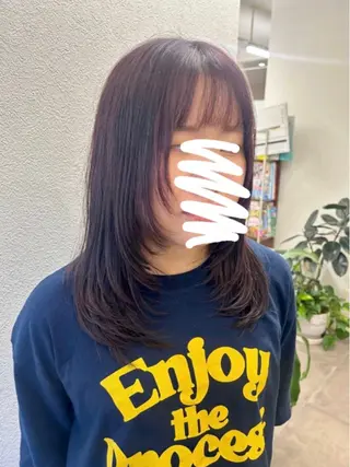 ミディアム カラー ambiance amiのヘアスタイル