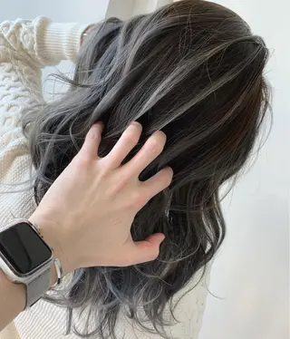 ロング カラー パーマ ヘアアレンジ 【公式】amble luxe池袋東口🩷のヘアスタイル