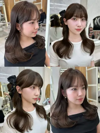 セミロング oto🤍×美髪× ローレイヤーのヘアスタイル