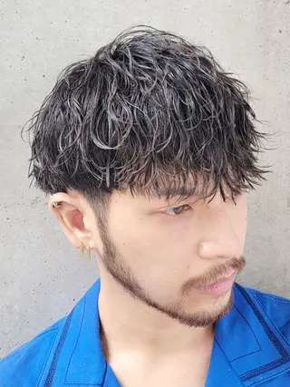 パーマ メンズ fifth men's原宿所属・fifth/原宿/ シャドウパーマ/カズのヘアスタイル