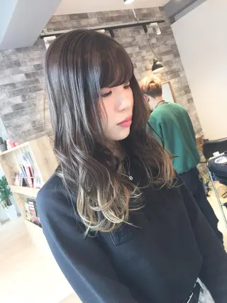 ミディアム 所渉/韓国レイヤー /ウルフカットのヘアスタイル