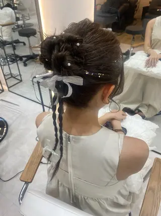 セミロング 髪質改善/艶カラー 🎀ヘアアレンジ🎀のヘアスタイル