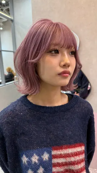 ショート カラー ダブルカラー 韓国レイヤーKYONのヘアスタイル