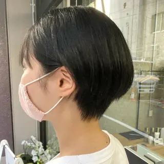 ショート 🟢ウルフ／スパイラ ルパーマ／大西🟢のヘアスタイル