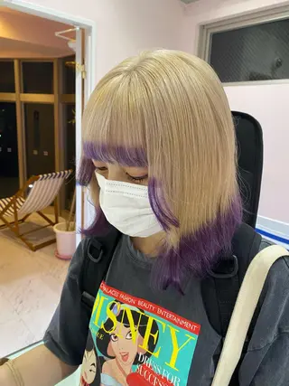 カラー 楓🦋韓国系レイヤー / 透明感カラー🤍のヘアスタイル