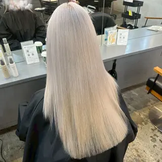 ロング カラー ブリーチ/ハイトーン ボブ🐥HIYORIのヘアスタイル