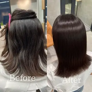 ミディアム charm《銀座》 ヘアセット/縮毛矯正のヘアスタイル