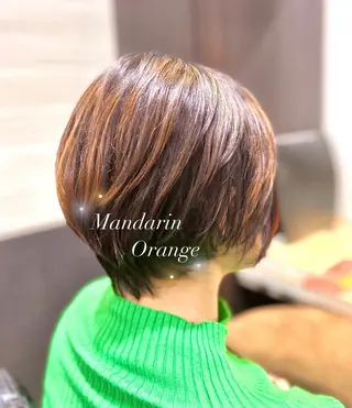 ショート カラー ⭐️似合わせアップ ⭐️並木奏絵のヘアスタイル