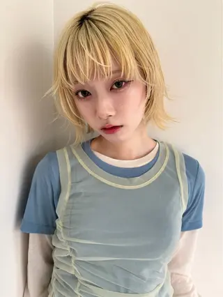 ショート カラー anri🤍🎀 似合わせカットのヘアスタイル