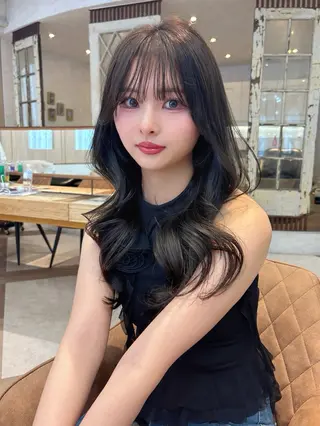 ロング sakura/韓国 ガーリー/ワンホンのヘアスタイル