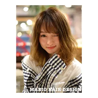 ミディアム カラー 竹嶌 健吾のヘアスタイル