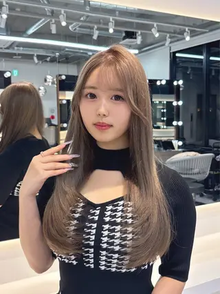 ロング 髪質改善×韓国ヘアサロン Role 博多【ロール】所属・yui🎀ブリーチ なしWカラー／博多のヘアスタイル