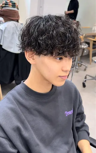 ショート カラー パーマ メンズ Men's salon fifth 渋谷【メンズサロン フィフス】所属・fifth/堀 佳樹のヘアスタイル
