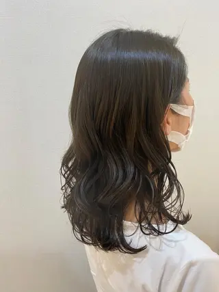 セミロング カラー 💙美髪救世主💙 関華蓮のヘアスタイル