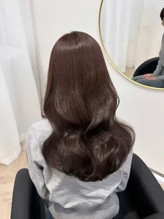 ロング カラー 𝒎𝒐𝒆🩰 名駅/ヘアメ/暖色♡のヘアスタイル