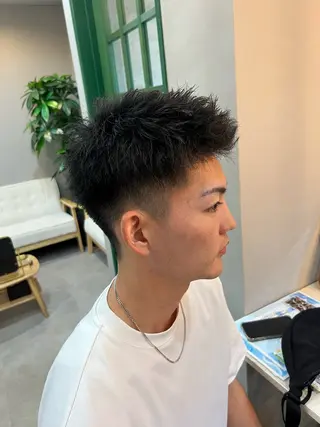 ショート メンズ SHION men's permのヘアスタイル