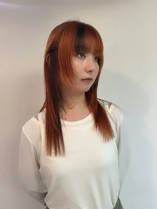 ロング LUCCI所属・udaハイトーン /ボブ/レイヤーのヘアスタイル