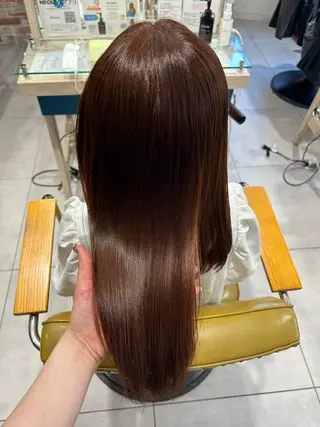 セミロング カラー 関口 桃花🌷 暖色カラーのヘアスタイル