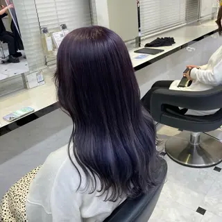 ロング カラー EMIL/上野駅近 /ブリーチ縮毛矯正のヘアスタイル