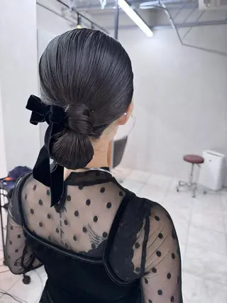 ミディアム ヘアアレンジ hair room HARU所属・伊藤 栄子のヘアスタイル